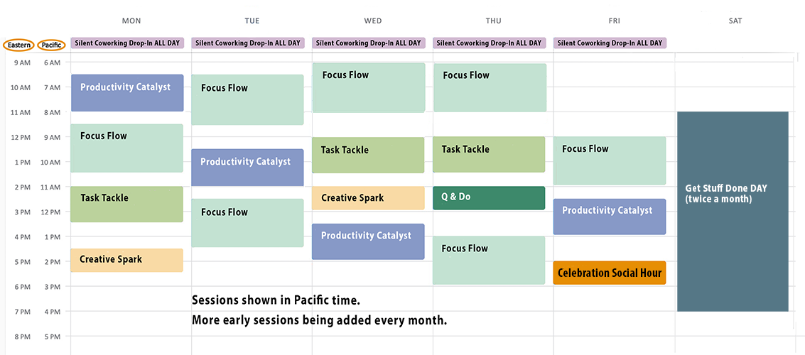 June 2024 calendar of sessions