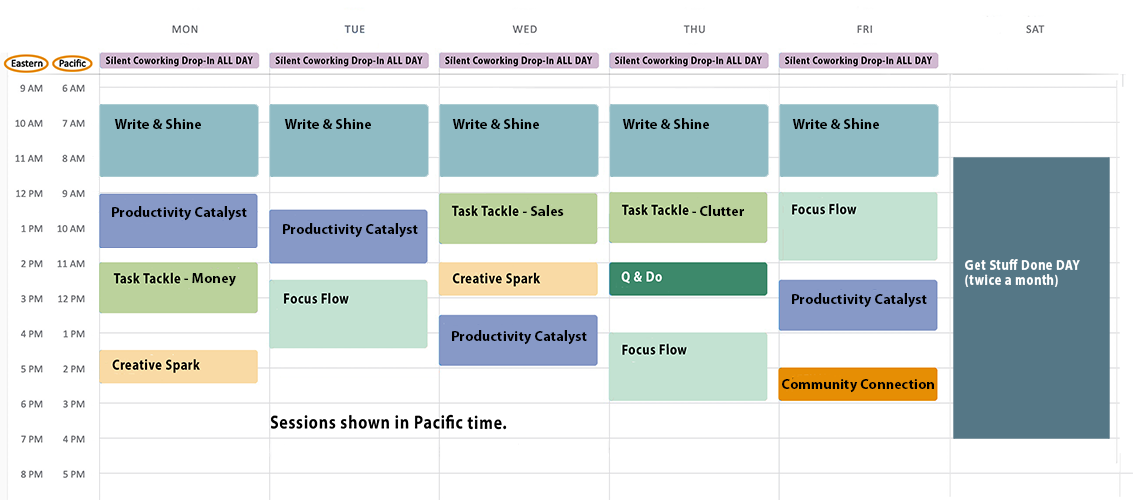 June 2024 calendar of sessions